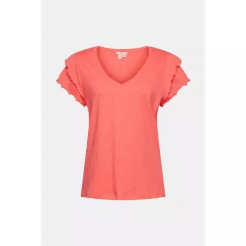 Esprit vlindermouw shirt coral 062EE1K320 640