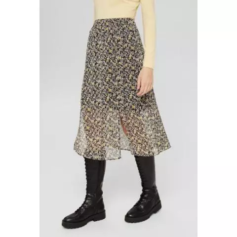 Esprit print rok print zwart 111EE1D308 003