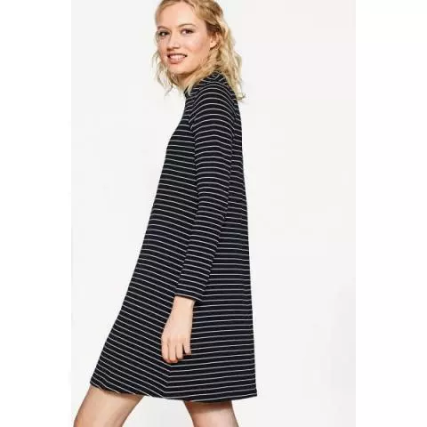 Esprit gestreepte jurk zwart wit 127EE1E015 E001
