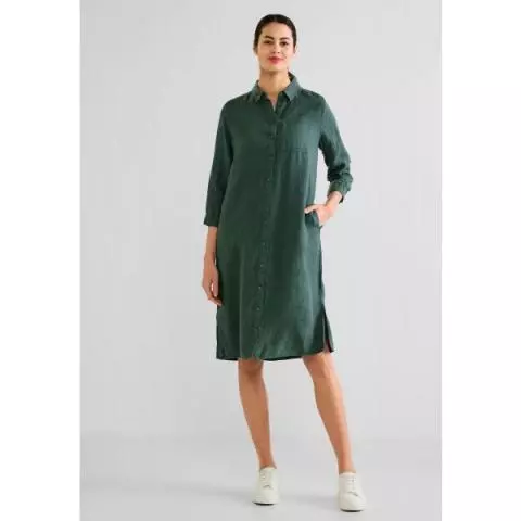 Street One linnen blouse jurk leafy green 143477