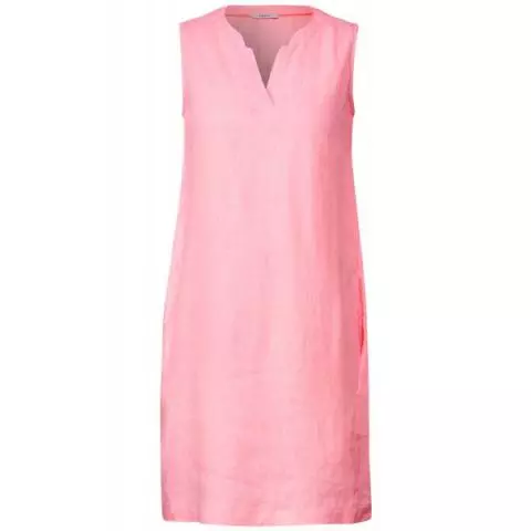Cecil linnen jurk soft neon pink 143594 12735