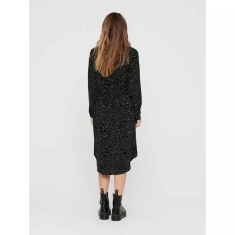 Jacqueline de Yong doorknoop jurk zwart 15212115
