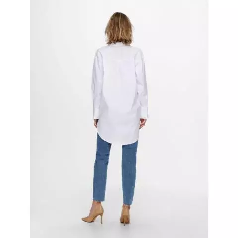 Jacqueline de Yong lange blouse wit 15233486