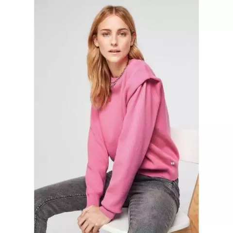 QS trui met schoudervulling pink 2102174 4427