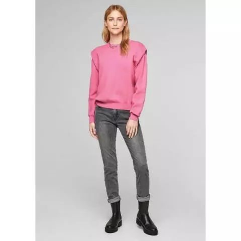 QS trui met schoudervulling pink 2102174 4427