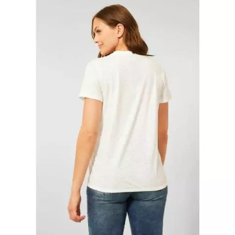 Cecil print shirt vanilla white 317993 33881