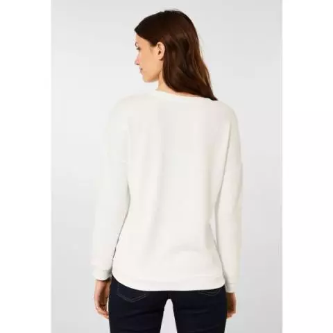 Cecil structuur sweater vanilla white 318779 13474