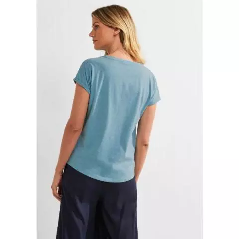 Cecil print shirt reef blue melange 320254 35088