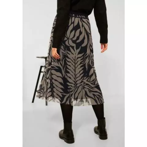 Plisse rok store print