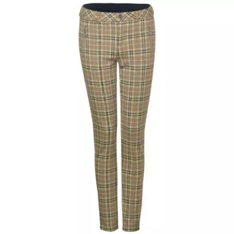 Street One ruit broek York easy camel 372778 32144