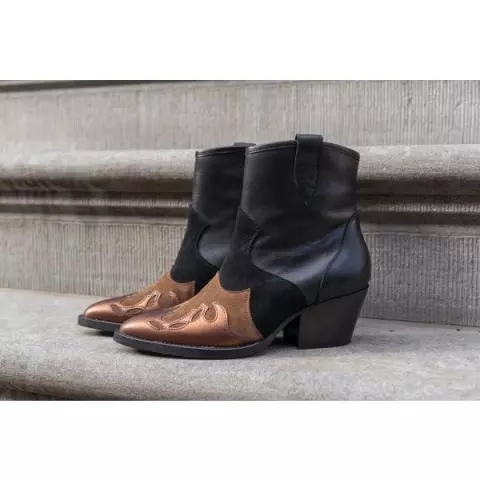 DWRS enkellaars Tivoli zwart cognac B3212 01