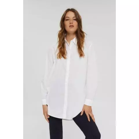 Lange witte blouse 2025