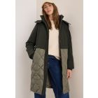 Cecil lange winterjas olive wood 101286 26712