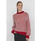 Sisters Point streep trui ruby LIBAR-PU 800