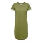 Jacqueline de Yong tricot jurk olive 15174793