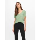 JDY v-hals shirt basil 15239939