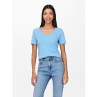 JDY v-hals shirt della robbia blue 15239939