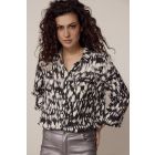 Tramontana print blouse black C39-18-301