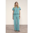 Tramontana crinkled broek aqua blue K01-20-101