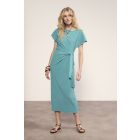 Tramontana crinckled dress aqua blue K01-20-501