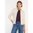 Cecil fijn brei vest oat milk beige  253979 16835