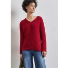 Street One V-hals trui autumn red 302832 15953