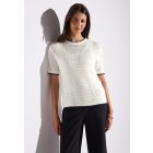 Street One katoenen ajour trui off white 303244