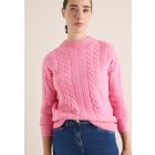 Cecil kabel trui dark blossom 303317 16965