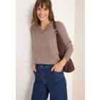 Cecil v-hals trui chocolate mouse 303545 17189