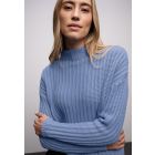 Street One brei trui frosted blue 303699 17149