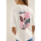 Cecil print shirt vanilla white  303811 33474