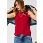 Street One broderie top spice red 316384 13053