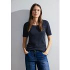 Cecil korte mouw shirt universal blue 317515 15512