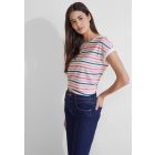 Street One streep shirt off white 320970 30108