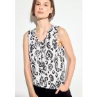 Cecil print top vanilla white 321518 33474