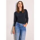 Cecil 3/4 mouw shirt universal blue 321963 15512