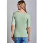 Street One korte mouw shirt milky green 322576 163