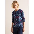 Cecil katoenen print shirt universal blue 322612