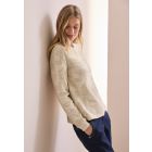 Cecil jacquard trui pearl beige 322769 26504