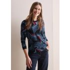 Cecil print sweater universal blue 322770 35512