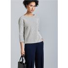 Street One streep shirt deep blue 322801 25899