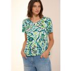 Cecil print shirt green lagoon 322813 36250