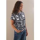 Cecil print shirt universal blue 323099 25512