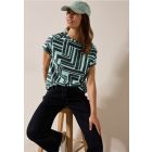 Cecil print shirt slate khaki 323099 26563