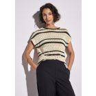 Street One ajour shirt pearl beige 323158 26783