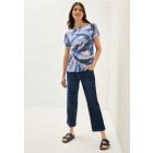 Cecil print shirt urban navy blue 323515 36715