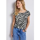 Street One zebraprint shirt pine green 323574 3661