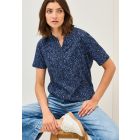 Cecil print shirt navy blue 323588 36715