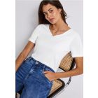 Street One heart line shirt white 323675 10000