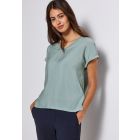 Street One V-hals shirt arona blue 323706 17020